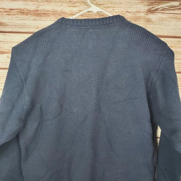 US Polo Assn Mens XL Navy Blue USA Flag Logo Wool Blend Crewneck Sweater - Picture 8 of 9